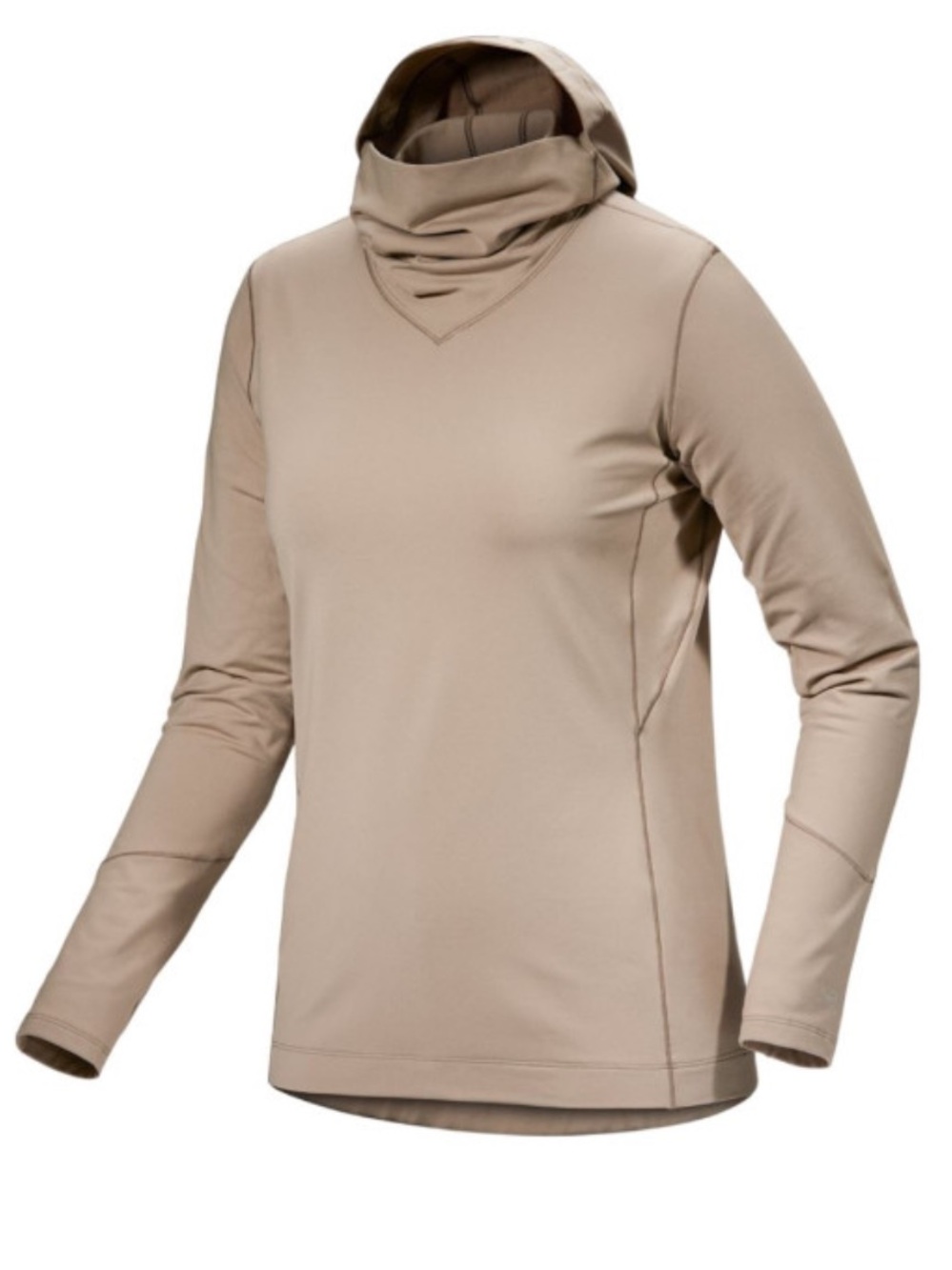 Arc’teryx Rho Hoody Women’s Lightweight Hooded Pullover Sweater - Beige
